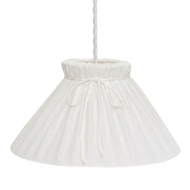 Lampa wisząca boho lniana Hytte 40cm styl romantyczny